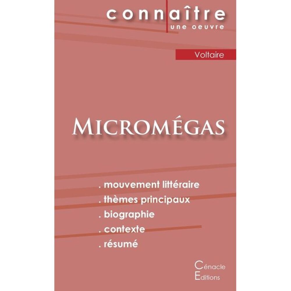 Fiche de lecture Micromégas de Voltaire (Analyse littéraire de référence et résu
